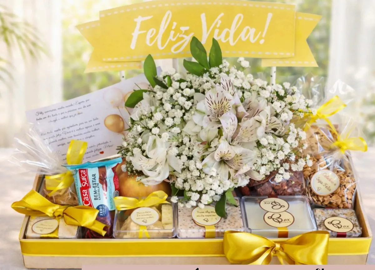 Começo Leve — foto real da cesta montada pela Box pra Quem